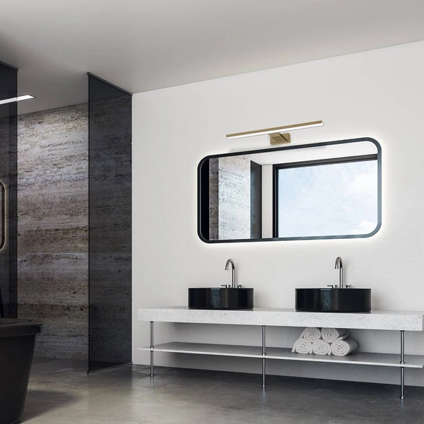 Kinkiet do łazienki lustro SHINE BRASS LED 13,8W 60cm | mosiądz