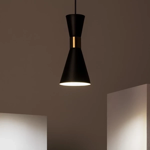 Lampa Wisząca złoto-czarna Abruzzo Salvatore Variant E27