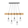 Trabo Concrete Lampa Wisząca 5xE27 Max.60W Sosna Bejcowana/Czarny/Szary 69599504
