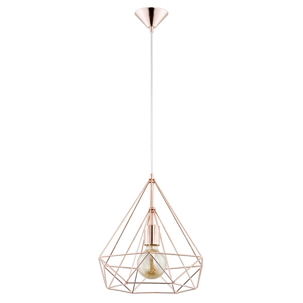 Lampa wisząca ALFA BASKET II MIEDZIANA 1xE27 37cm | 60361