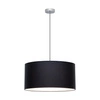 Lampa wisząca Rima 1xE27 maks. 60W chromowany metal/antracytowy kabel z tkaniny/czarny klosz z tkaniny 197731128