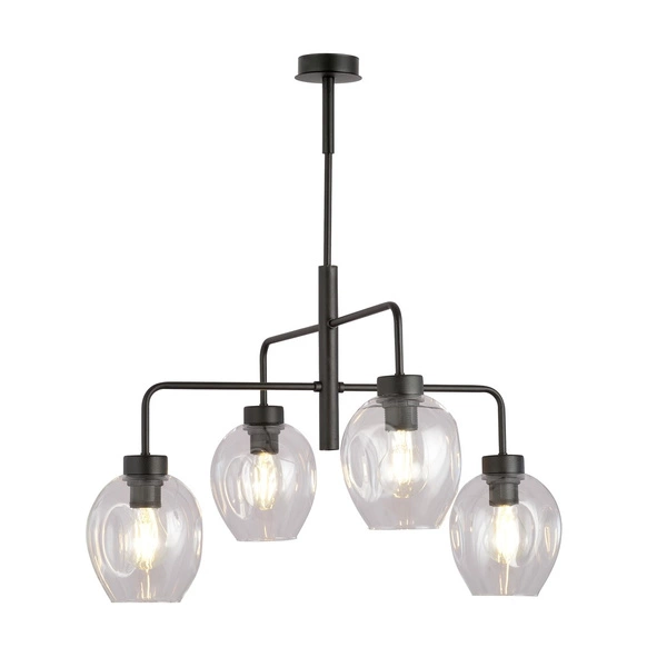 Lampa sufitowa Emibig LUKKA 4 Czarny/TRANSPARENT 1164/4