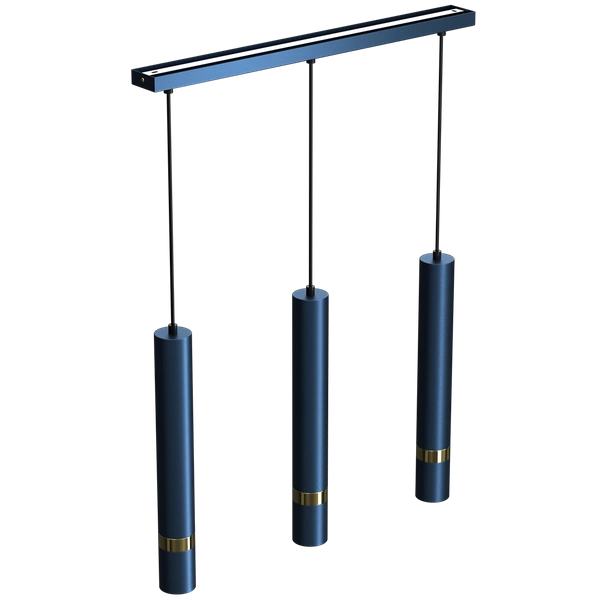 Lampa wisząca JOKER, MLP7726, granatowy/złoty, 3x8W GU10