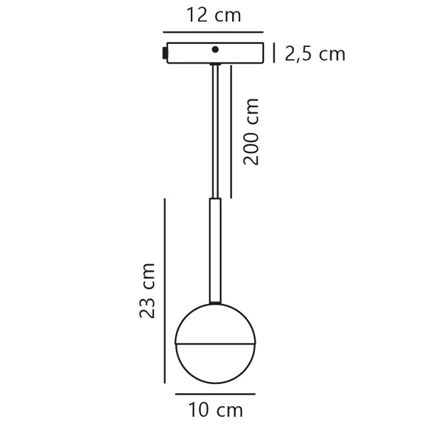 Lampa wisząca CONTINA G9 5W Metal | Czarny