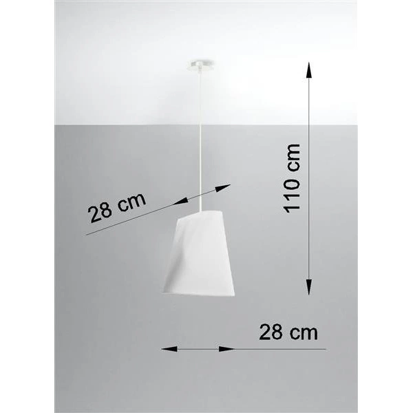 Lampa wisząca BLUM 1 SL 0769 biała 1xE27