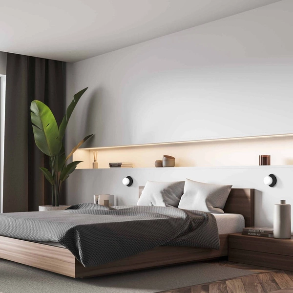 Kinkiet Roma, czarny z białym kloszem, 1x5W G9