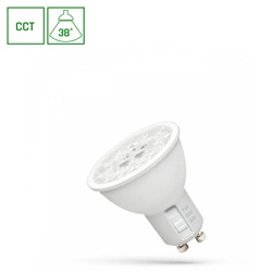 LED GU10 230V 3/5/7W CCT 38ST z soczewką SPECTRUM
