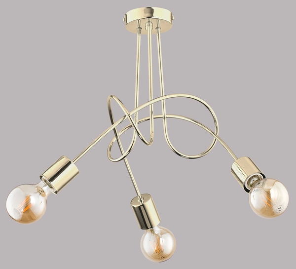 Lampa sufitowa ALFA TANGO ZŁOTA 3xE27 48cm | 28313