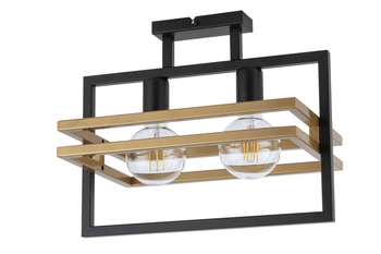 Lampa Sigma MERCI 2 plafon czarny złoty 32401