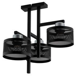 Nowoczesna lampa sufitowa OFF 3 PLAFON czarny/srebrny 32138