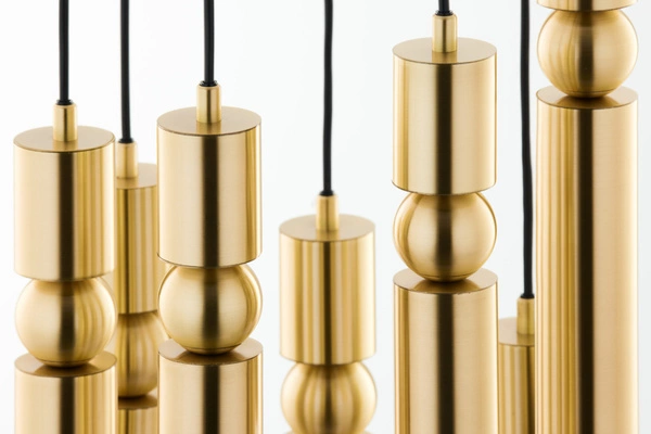 Nowoczesna Lampa wisząca ALAS wys. 35-136cm 7xG10 14W IP20 | Złoty