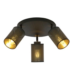 Lampa sufitowa Emibig BRONX 3 PREMIUM Czarny 1152/3PREM