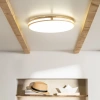 Plafon LED Abruzzo Sagio Okrągły 21W Naturalne Drewno 3 Barwy Świecenia CCT 40cm