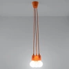 Lampa Wisząca DIEGO 3, PCV Pomarańczowy, E27 60W, SL.0585