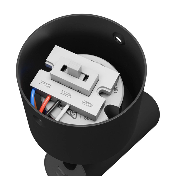 SPOT S OPRAWA NATYNKOWA 6W CCT 230V 30st IP20 śr.35x122x184mm CZARNY 5 LAT GW. SPECTRUM