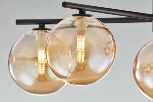 Nowoczesna Lampa sufitowa PRATO wys. 27cm 5xG9 14W IP20 | czarny