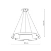 Lampa wisząca Tura 80 cm złota LED CCT
