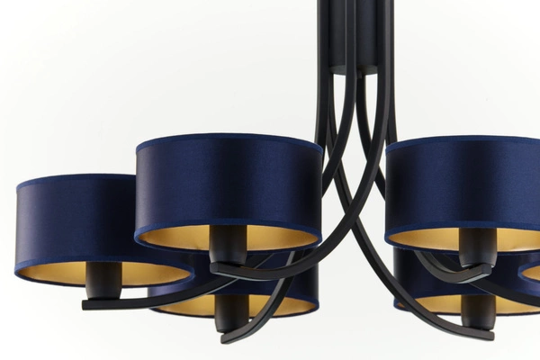 Klasyczny Żyrandol ARTHUR wys. 71cm 6xE27 15W IP20 | czarny