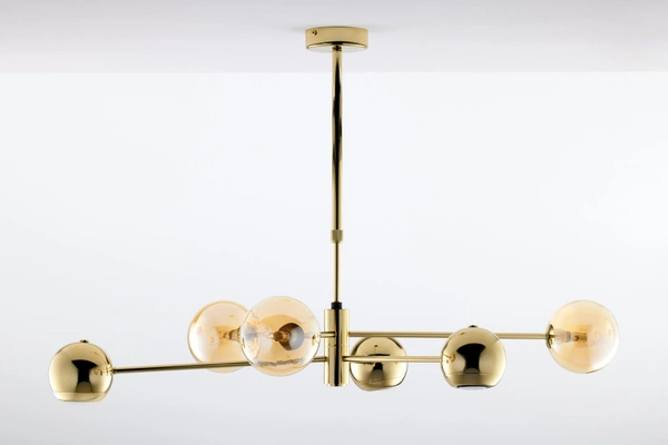 Nowoczesny Żyrandol MOKA wys. 47-69cm 3xG9 3xGU10
14W IP20 | Złoty