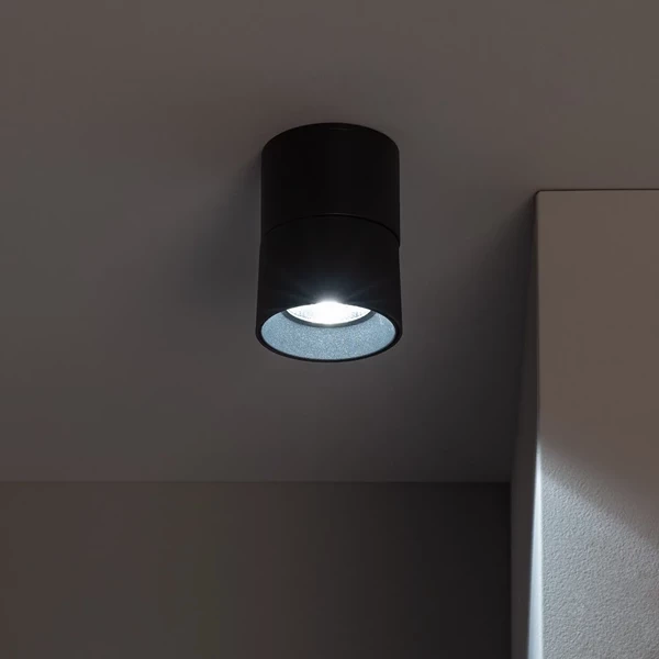 Lampa punktowa Czarna 7W Spot LED 4000-4500K Abruzzo Romeo 10x7cm