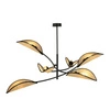 Lampa sufitowa Emibig LOTUS 6 Czarny/RATTAN 1108/6