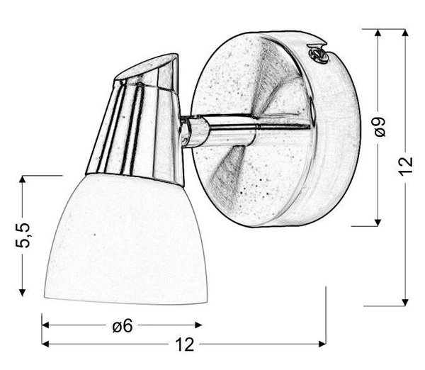 Kinkiet SELIA 91-69979 nikiel/chrom/biały 1xG9