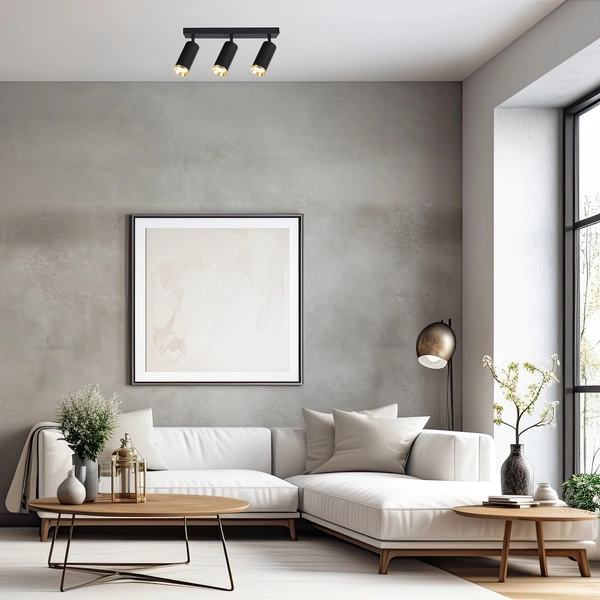 Oprawa Mica Spot Czarny + Złoty 3xGU10