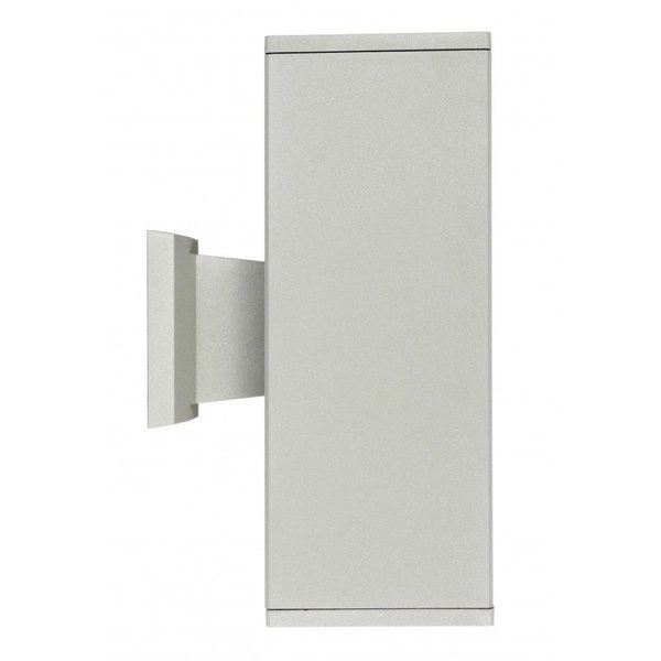 Kinkiet prostokątny IP54 na elewację 2x E27 ADELA 8001 AL | srebrny
