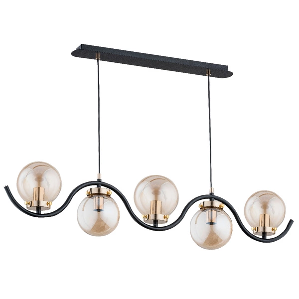 Lampa wisząca ALFA KORDA ZŁOTA 5xE14 97cm | 62155
