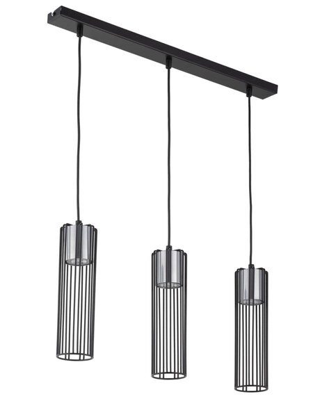 Lampa Sigma FOBIA 3 lampa wisząca prosty czarny/srebrny 33454