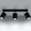 Designerska lampa sufitowa MERIDA 3 SL.0101 Czarna 3xGU10