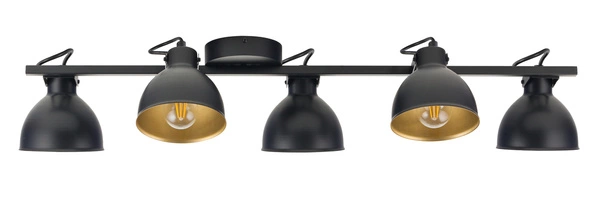 Lampa Sigma MARS plafon 5 czarny/złoty 32274