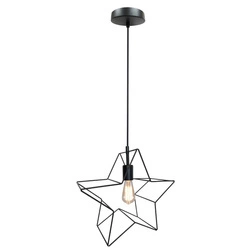 Lampa wisząca GWIAZDKA 31-64080 czarna 1x60W E27
