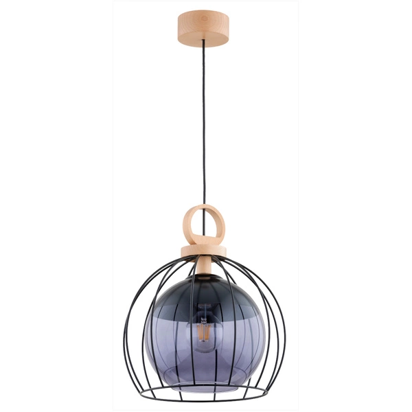 Lampa wisząca ALFA AVATAR DREWNIANA 1xE27 34cm | 61175
