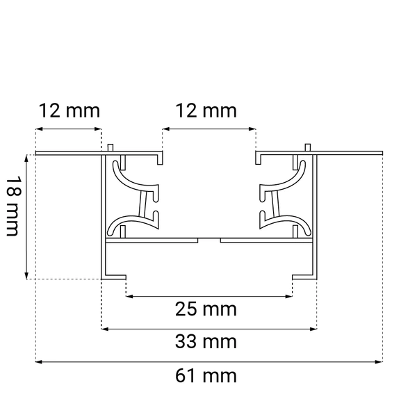 Szynoprzewód podtynkowy 1F 230V - Biały (900 mm) 6342 Antigo