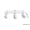 Designerska lampa sufitowa MERIDA 3 SL.0097 Biała 3xGU10