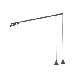 Lampa wisząca FOURTY V wys.130cm dług.150cm GU10+miniGU10 | Czarny 11448