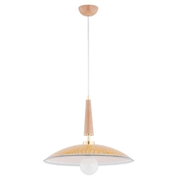 Lampa wisząca ALFA COMBO DREWNIANA 1xE27 47cm | 60932