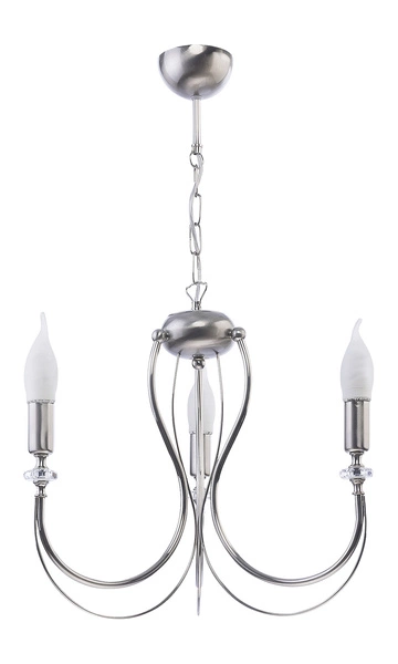 Klasyczny Żyrandol MELANI wys. 68cm 3xE14 11W IP20 | Srebrny