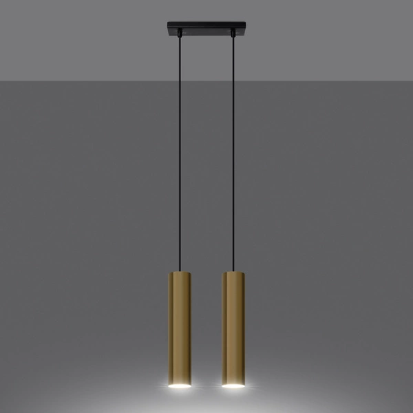 Lampa Wisząca LAGOS 2 złoty połysk
