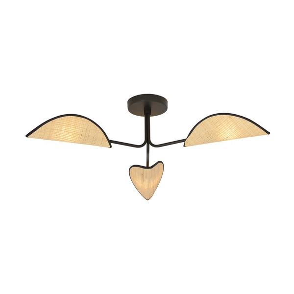 Lampa sufitowa Emibig GOMEZ 3 RATTAN 1172/3
