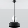 Lampa Wisząca CASCO Czarna Stal/Białe Drewno, E27, 60 W, SL.0389