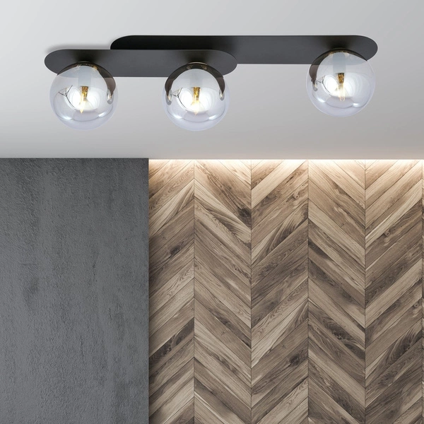 Lampa sufitowa Emibig PLAZA 3 Czarny/GRAFIT 1119/3