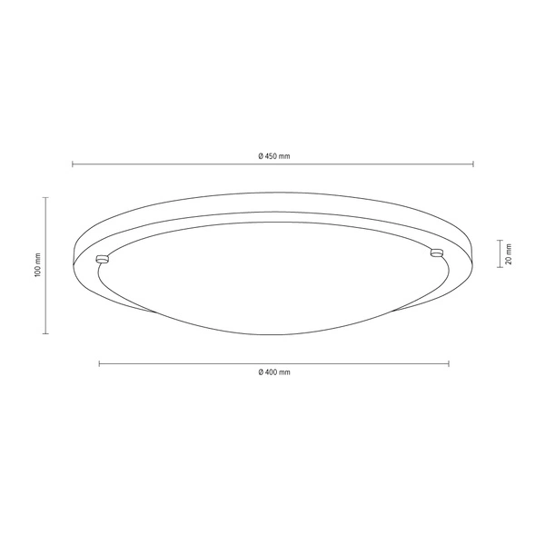 Frida Lampa Sufitowa 1xLED Zintegrowane 18W Dąb Olejowany/Biały 4754174