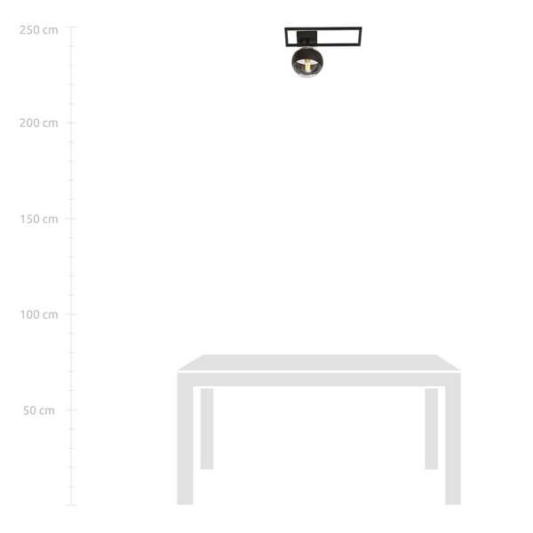 Lampa sufitowa Emibig IMAGO 1D Czarny/STRIPE 1132/1D
