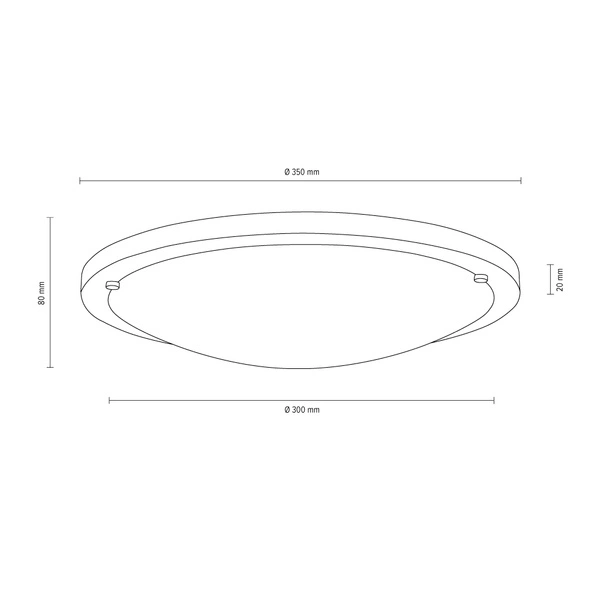 Frida Lampa Sufitowa 1xLED Zintegrowany 13W Dąb Olejowany/Biały 4753174