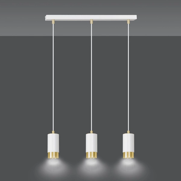 Lampa wisząca Emibig FUMIKO 3 WH/GOLD 815/3