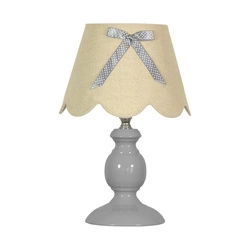 Lampa stołowa/nocna WHILMA 41-64127 szara z kokardką 1x40W E14