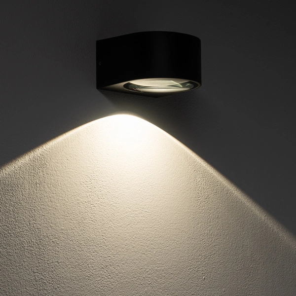 Kinkiet NEL LED I wys.6cm szer.9.5cm 5W 3000K 500lm IP54 | Czarny