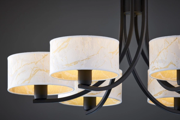 Klasyczny Żyrandol ARTHUR wys. 71cm 6xE27 15W IP20 | czarny